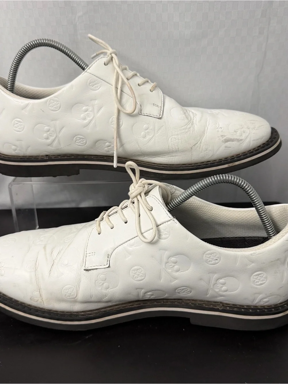 G/FORE Men's Gallivanter Debossed Skull & T's Leather Golf Shoes 12 Wide